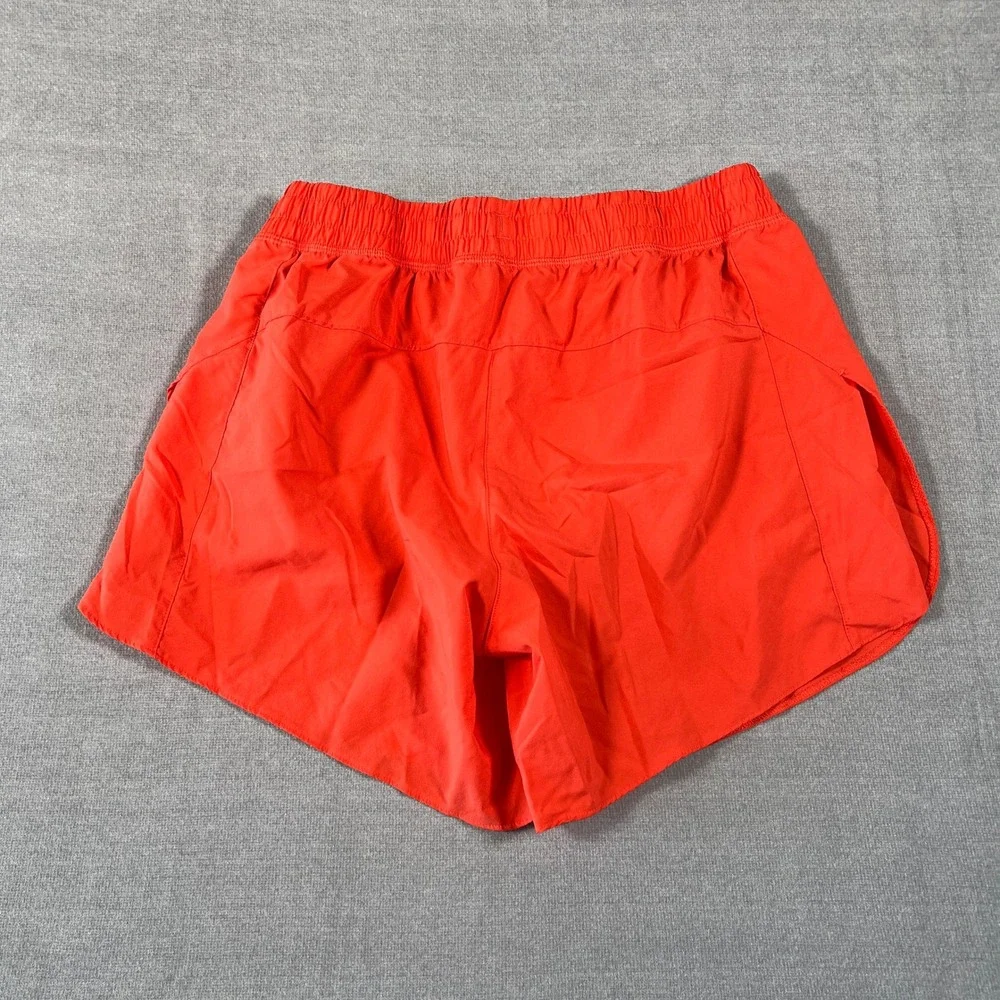 Reebok Running Active Mid Rise Athletic Shorts Womens Size S Orange Polyester